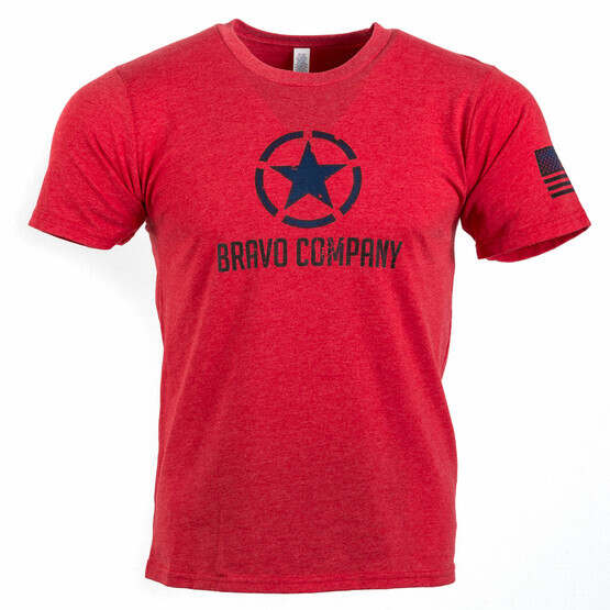 Bravo company manufacturing star short sleeve shirt in red